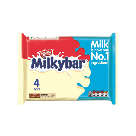Milkybar White Chocolate Medium Bars 25g 4 pack