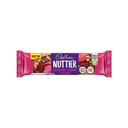 Cadbury Nuttier Cranberry, Almond & Peanut Milk Chocolate Bar 40g