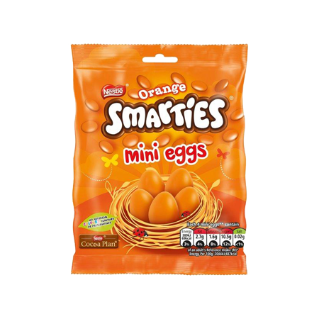 smarties orange mini eggs 80g